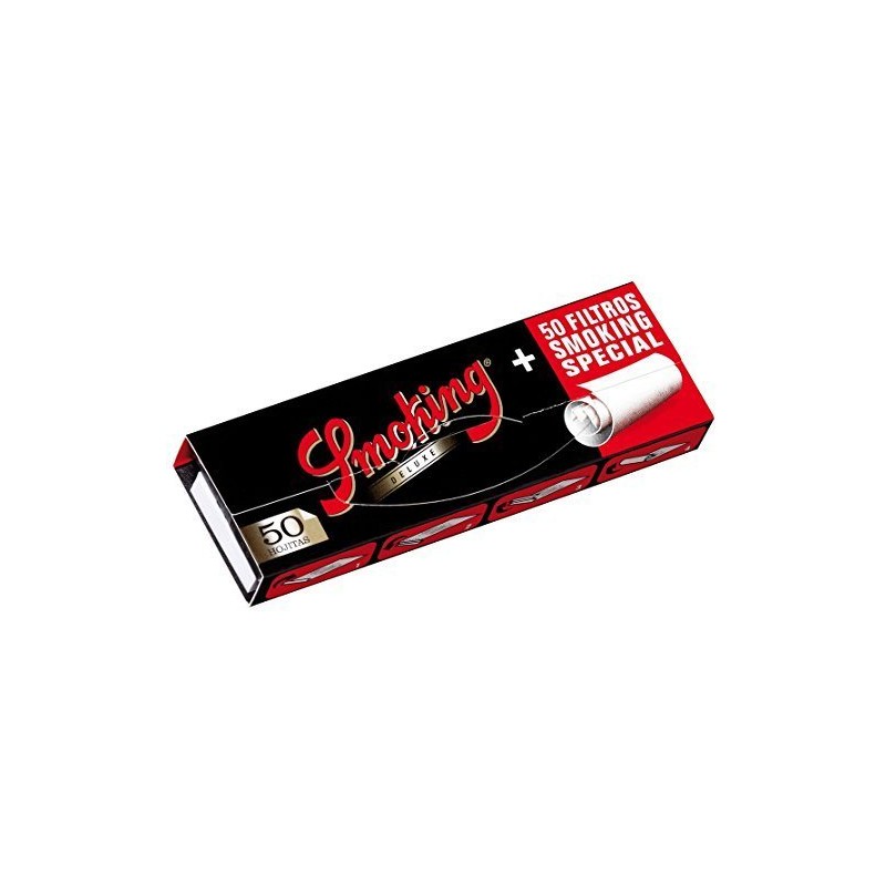 Smoking "DeLuxe" com Filtros Medium 78 x 37mm 50 mortalhas + 50 filtros