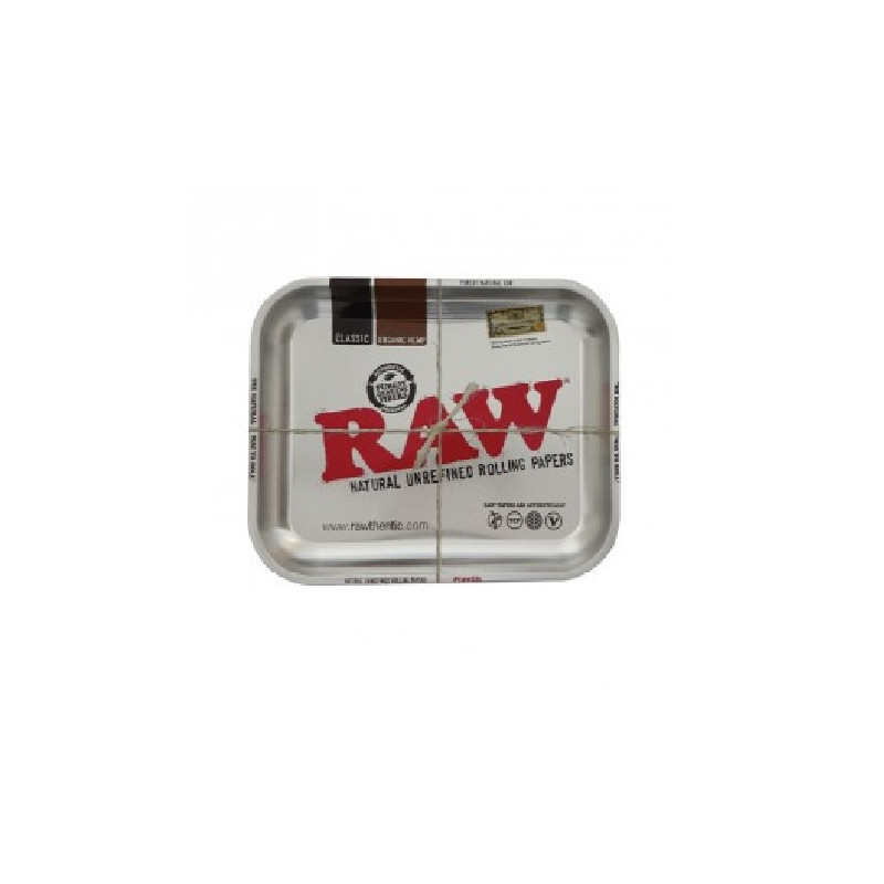 Tabuleiro L "RAW SILVER" em metal 34 x 28cm