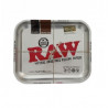 Tabuleiro L "RAW SILVER" em metal 34 x 28cm
