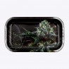 Tabuleiro M "Weed black" em metal com 27 x 16cm