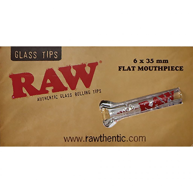 Raw Filtro em Vidro - Slim Flat - Ponta Achatada  1 unidade