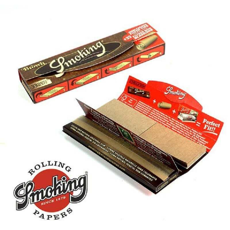 Smoking "Brown" King Size com Filtros 110 x 44mm 33 mortalhas + 33 Filtros