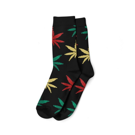 Meias Canábis em Preto, Vermelho, Amarelo e Verde