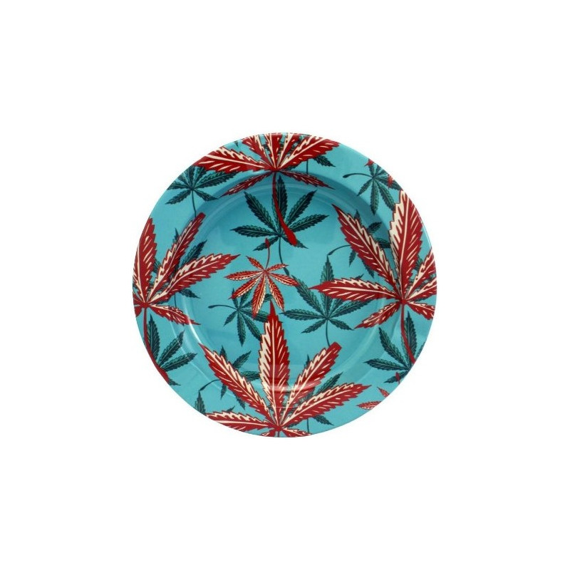 Cinzeiro em Metal "Folha Cor"  Ø 11cm