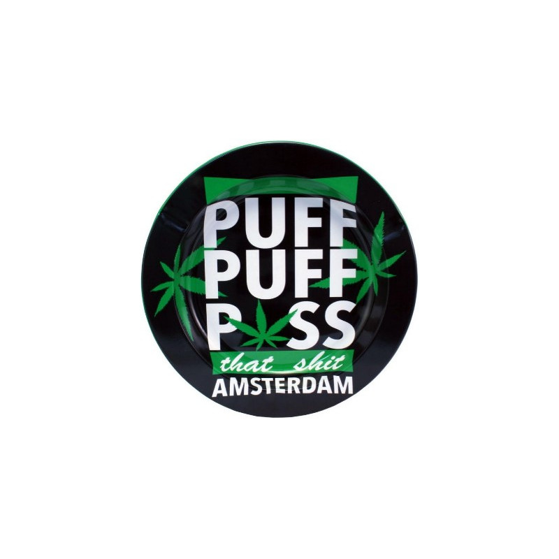 Cinzeiro em Metal "Puff Puff Pass"  Ø 11cm