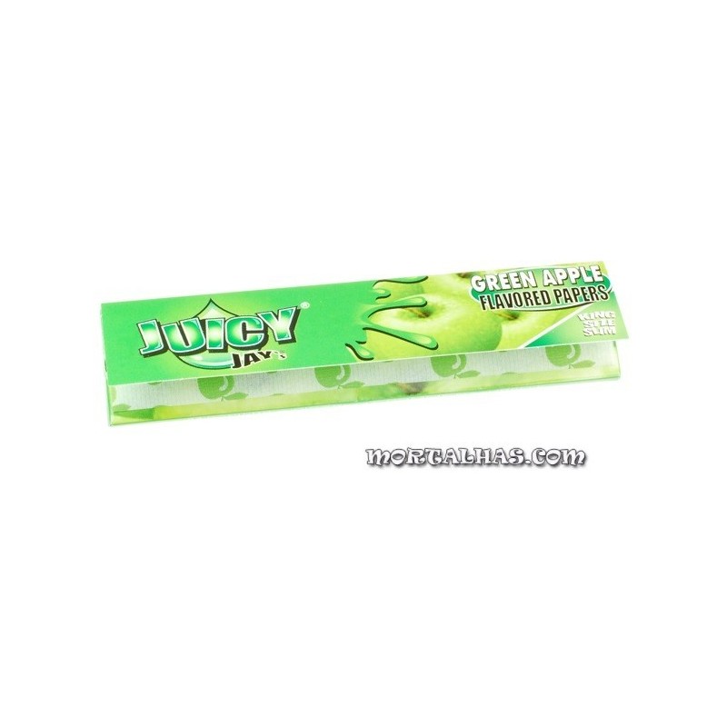 Juicy Jay's  Slim King Size Sabor a Maçã Verde 32 mortalhas
