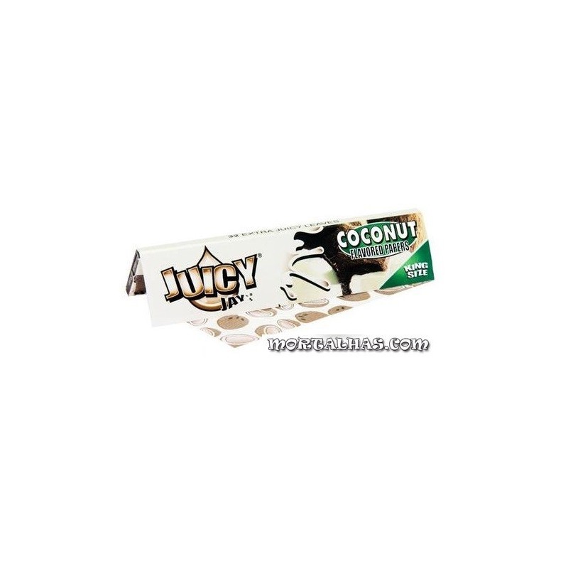Juicy Jay's  Slim King Size Sabor a Côco 32 mortalhas