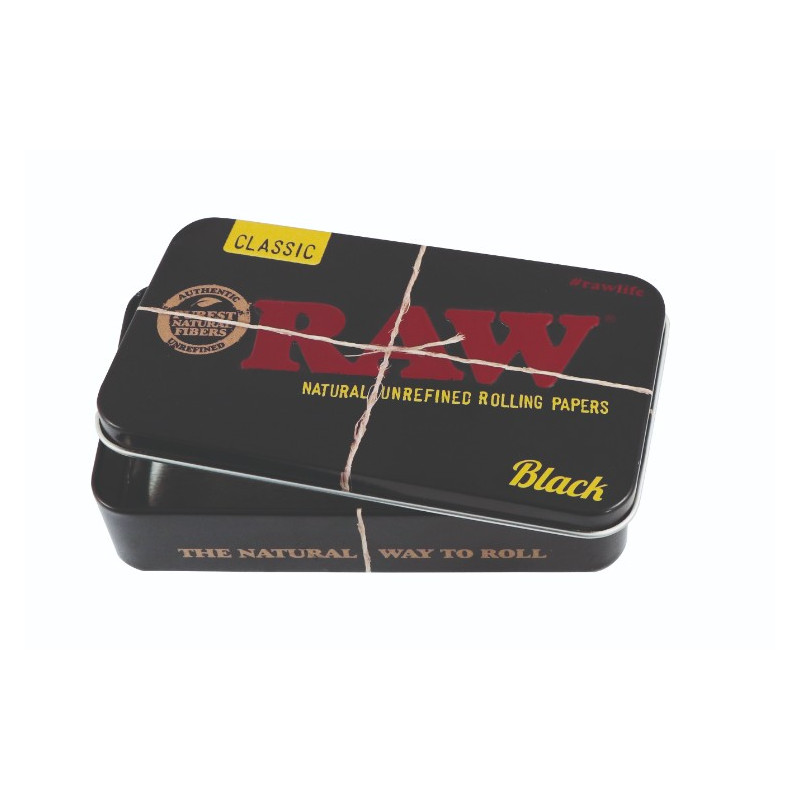 Caixa RAW black em metal 11,5 x 6,5cm