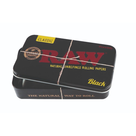 Caixa RAW black em metal 11,5 x 6,5cm