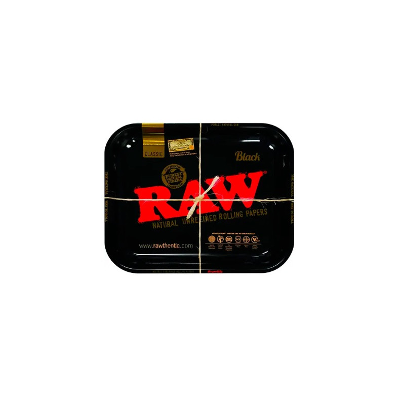 Tabuleiro L "RAW BLACK" em metal 34 x 28cm