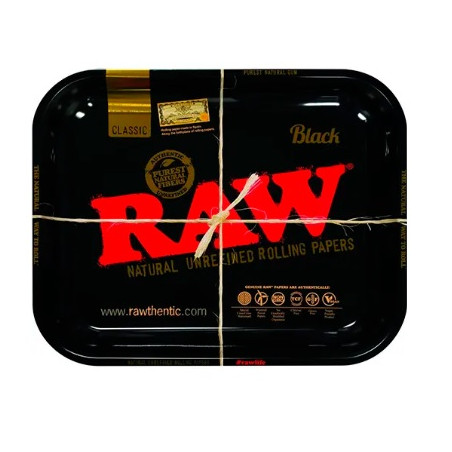 Tabuleiro L "RAW BLACK" em metal 34 x 28cm