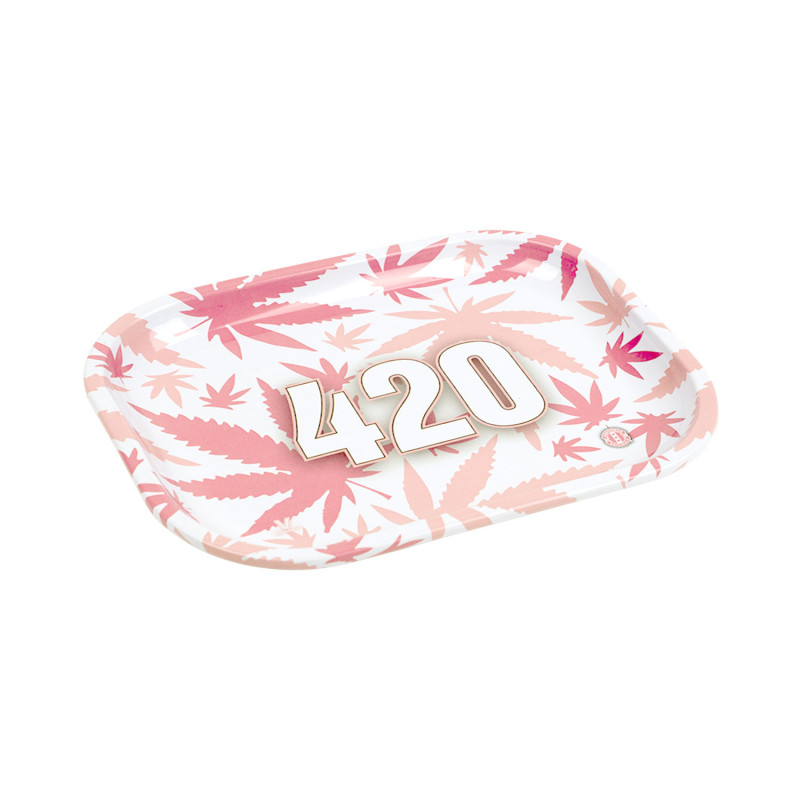 Tabuleiro S "420 Pink" em metal com 180x140x16mm