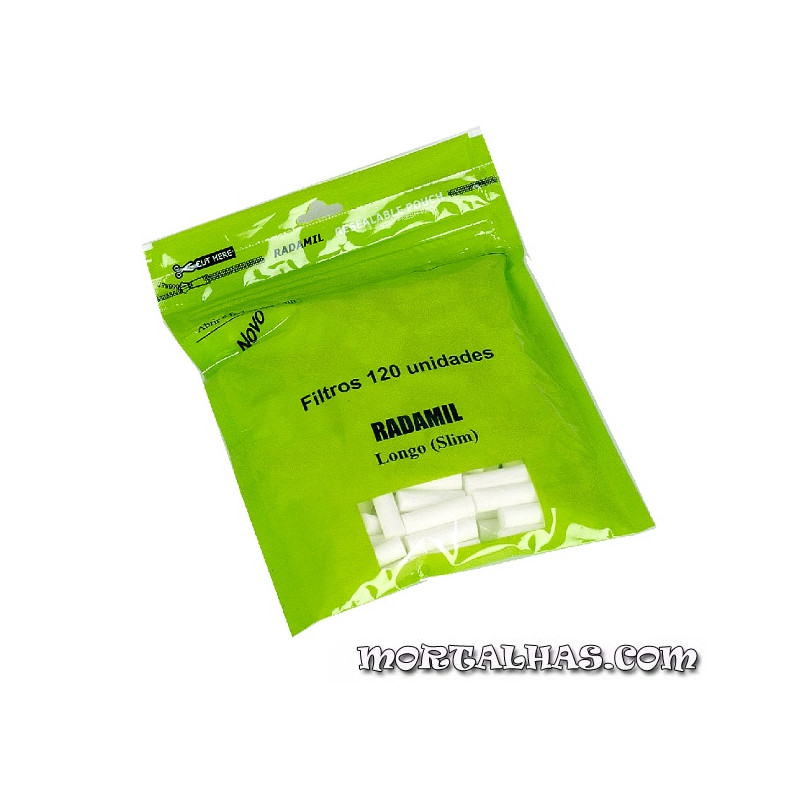 Filtros Radamil SLIM longo 120 unidades
