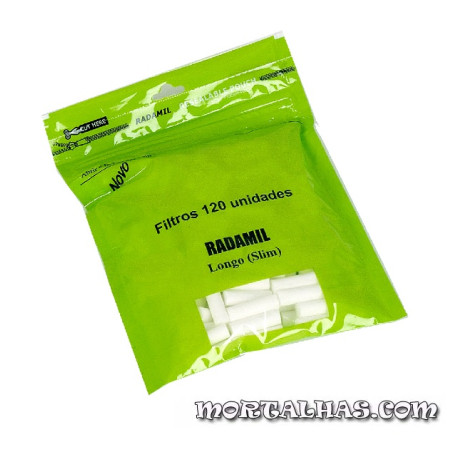 Filtros Radamil SLIM longo 120 unidades