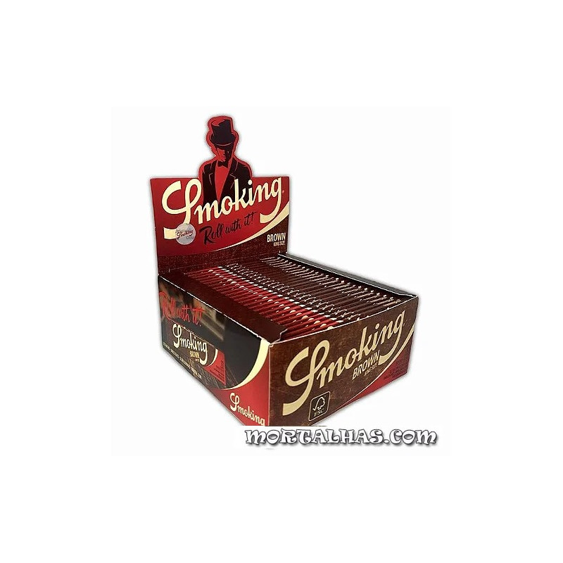 Smoking King Size Brown Caixa com 50 pacotes