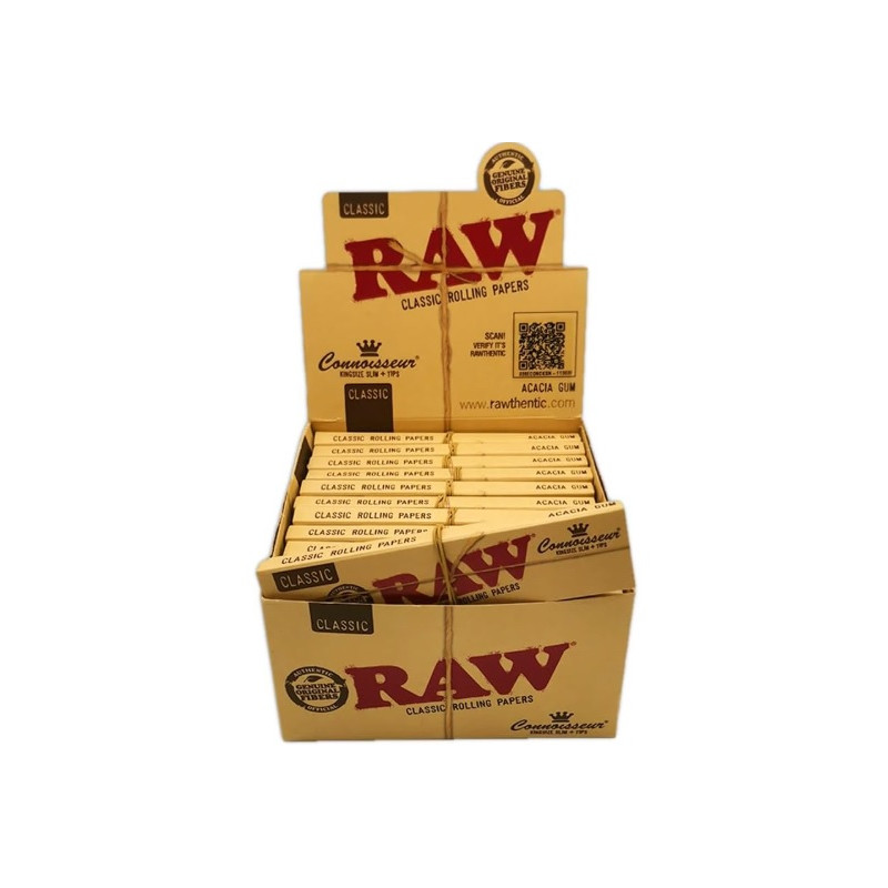 RAW King Size Classic + Filtros com 24 Pacotes