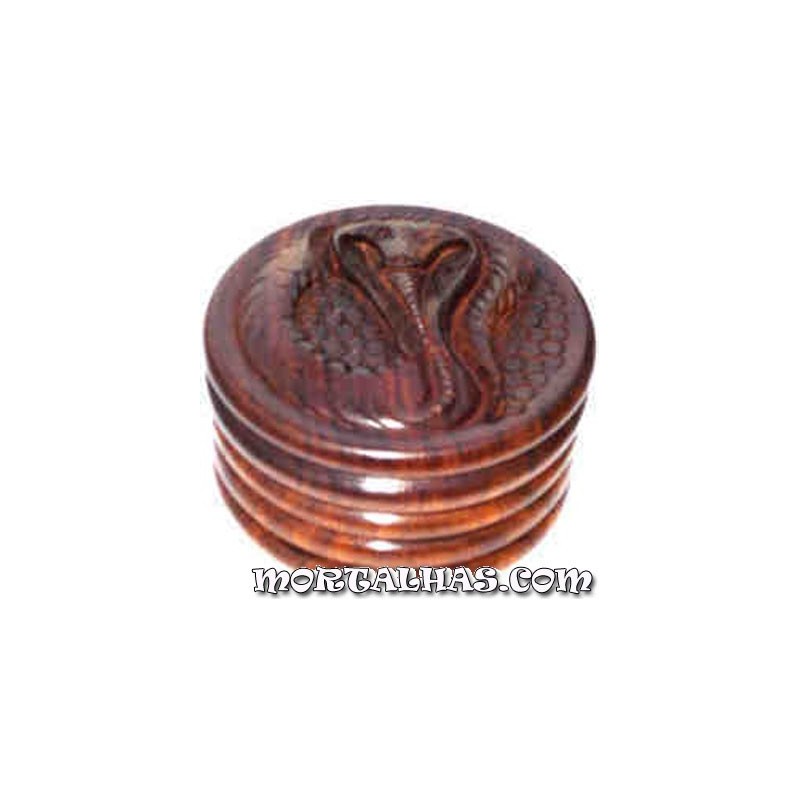 Moedor em Madeira escura Cobra Ø 51mm