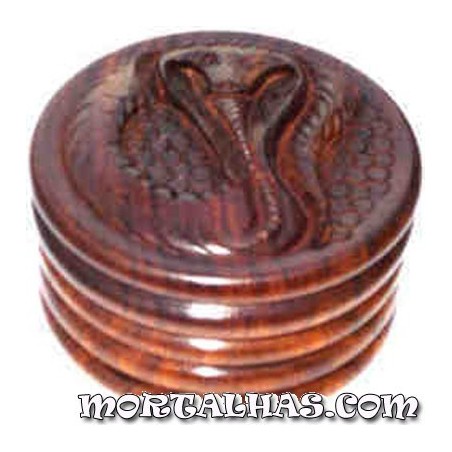 Moedor em Madeira escura Cobra Ø 51mm