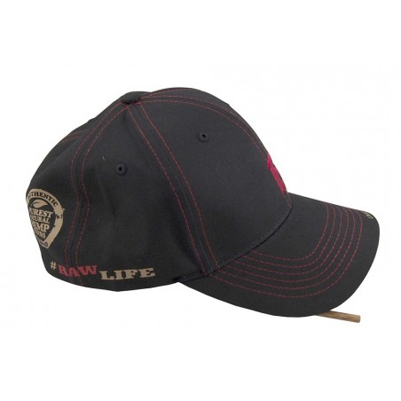 RAW chapéu preto com logo vermelho