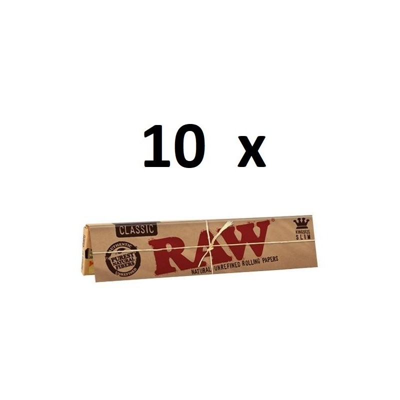 10 x  Raw King Size Classic Slim