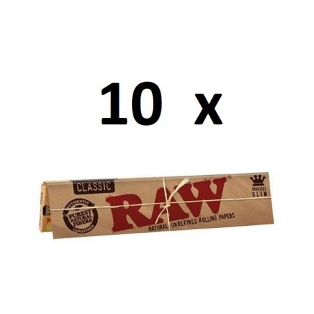 10 x  Raw King Size Classic Slim