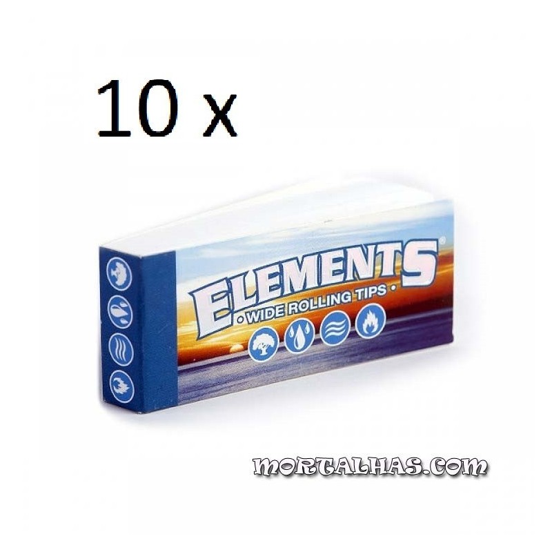 10 x Filtros Elements Wide Largos em Papel 25mm x 60mm