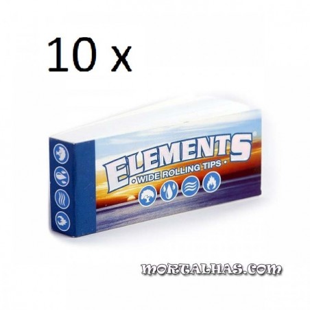 10 x Filtros Elements Wide Largos em Papel 25mm x 60mm
