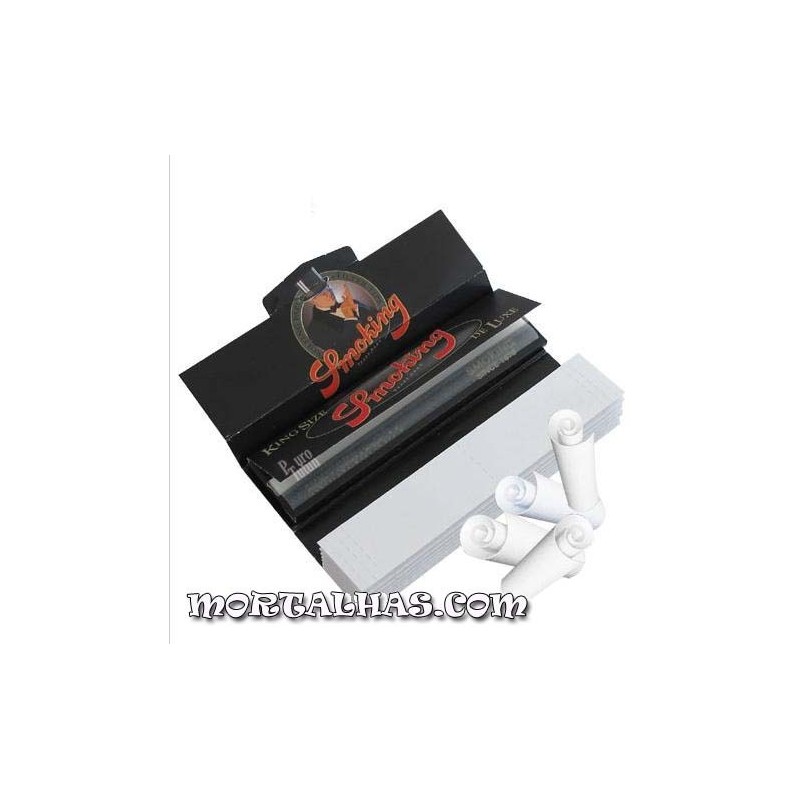 Smoking "DeLuxe" King Size com Filtros 110 x 44mm 33 mortalhas + 33 Filtros