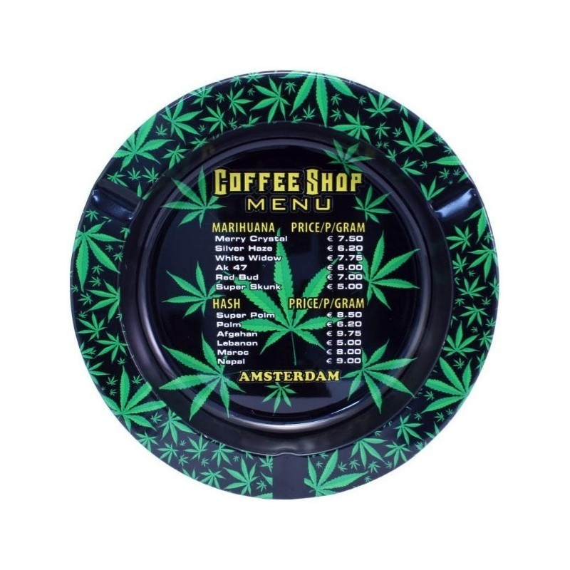 Cinzeiro em Metal Coffee shop Menu  Ø 11cm