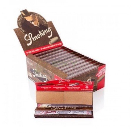 Smoking King-Size Brown com filtros Caixa com 24 pacotes