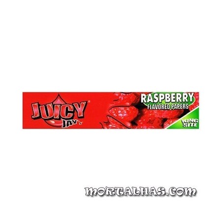 Juicy Jay's  Slim King Size Sabor a Framboesa 32 mortalhas