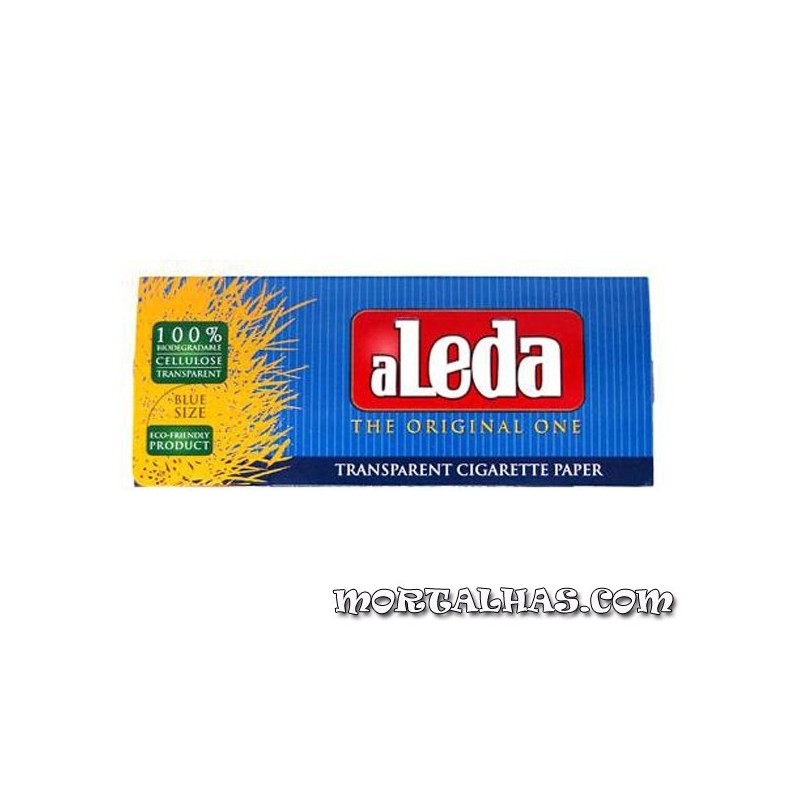 aLeda king size 110 x 55mm caixa azul 40 mortalhas