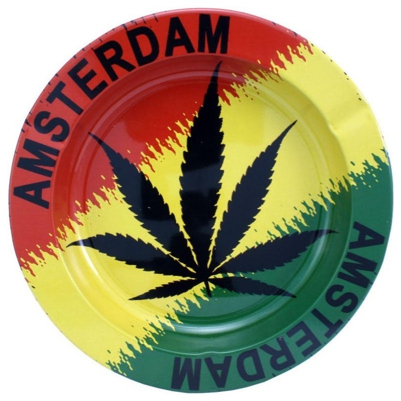 Cinzeiro em Metal Amsterdam Rasta  Ø 11cm