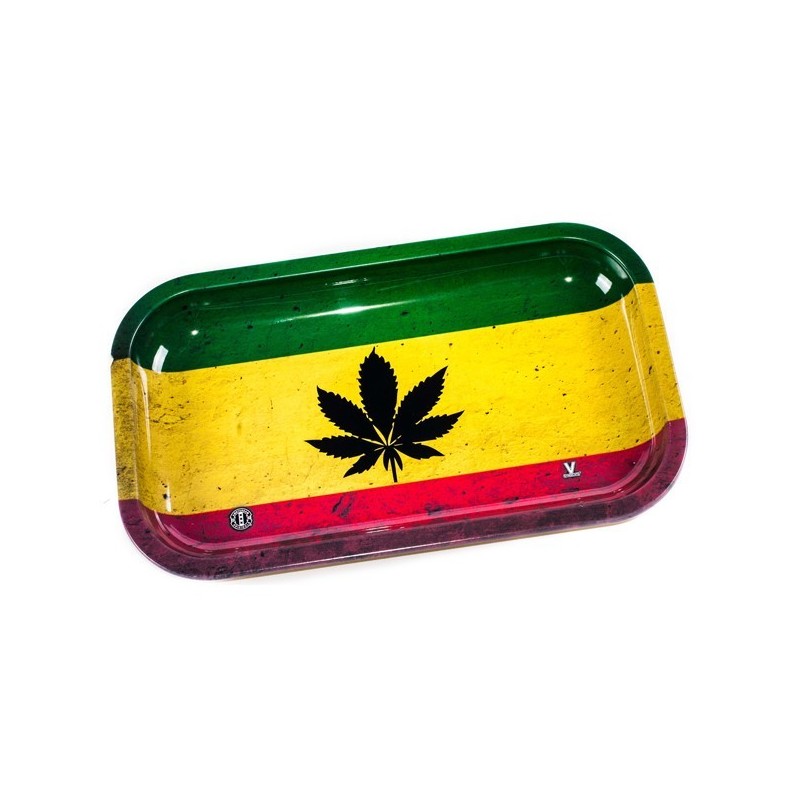 Tabuleiro M "Rasta" em metal 27 x 16cm