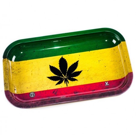 Tabuleiro M "Rasta" em metal 27 x 16cm